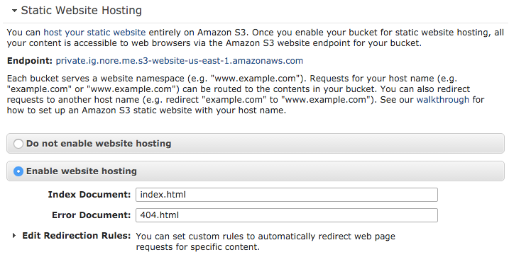 Enable hosting