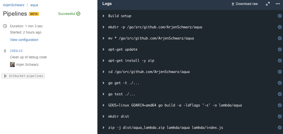 pipelines log