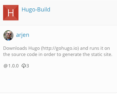 Showing Hugo Build in Wercker